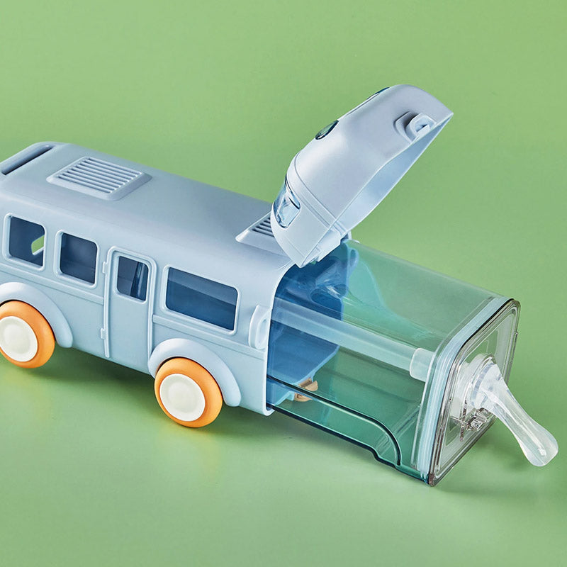 2 in 1 Kids Bus Water Bottle β Fun Toy + Drinking Bottle | Leakproof School Sipper for Kids ππ§