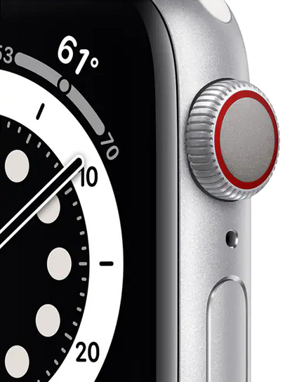 Smart Watch Series 6 + Cellular 44mm Aluminum Case (Silver) - Advanced Health & Fitness Smartwatch