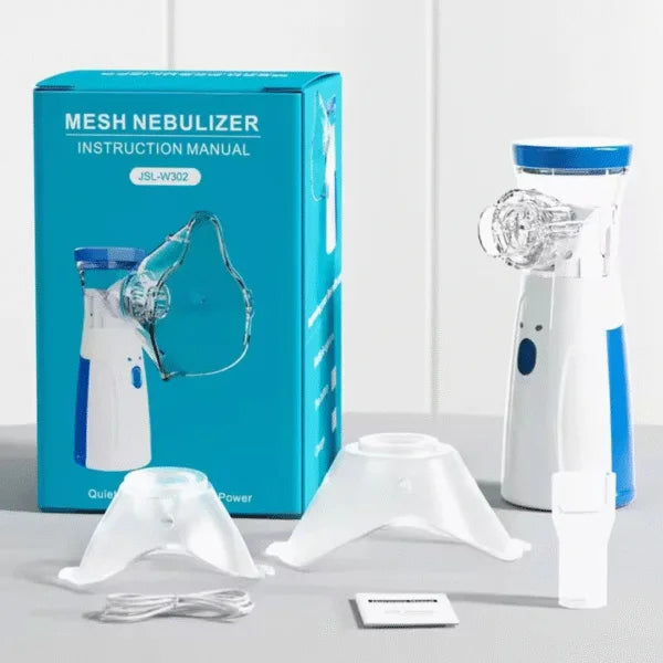 Mesh Nebulizer Machine JSL-W302 with Masks & Mini Inhaler for Kids & Adults