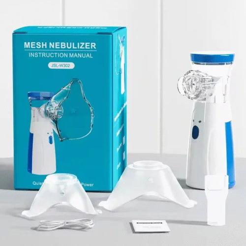 Mesh Nebulizer Machine JSL-W302 with Masks & Mini Inhaler for Kids & Adults