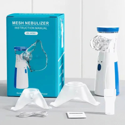 Mesh Nebulizer Machine JSL-W302 with Masks & Mini Inhaler for Kids & Adults