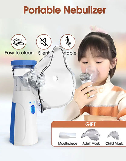 Mesh Nebulizer Machine JSL-W302 with Masks & Mini Inhaler for Kids & Adults